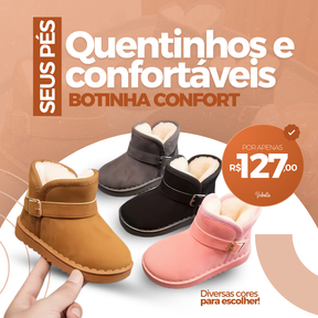 Botinha Comfort™: Mantenha os Pezinhos da Princesa Quentinhos!(Frete Grátis + Brinde Surpresa!)